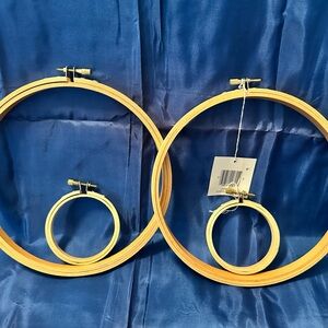 Natural Wooden Embroidery Hoops Set